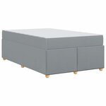 vidaXL Cadre de lit avec matelas Gris clair 120 x 200 cm tissu