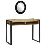 vidaXL Table de maquillage avec miroir 100x50x75 cm en bois de mangue massif