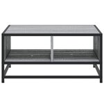 vidaXL Table basse sonoma gris 60 5x60 5x30 cm bois d'ingénierie/métal