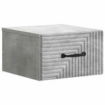 vidaXL Cabinet de chevet mural 2 Pièces Gris béton 34 5 x 33 x 20 cm