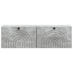 vidaXL Meuble TV mural Gris béton 98 x 31 x 30 cm Bois d'ingénierie