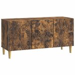 vidaXL Meuble TV 99 x 34 5 x 50 cm Chêne fumé Bois d'ingénierie