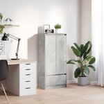 vidaXL Armoire avec tiroir gris béton 55 5x34x119 5 cm bois ingénierie