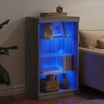 vidaXL Buffet avec lumières LED sonoma gris 60 5x37x100 cm