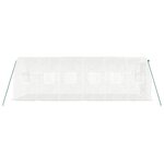 vidaXL Serre avec cadre en acier blanc 12 m² 6x2x2 m