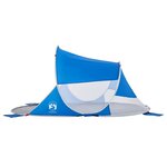 vidaXL Tente de plage 2 personnes bleu azuré escamotable imperméable