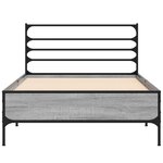 vidaXL Cadre de lit sans matelas sonoma gris 90x200 cm