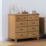 vidaXL Commode ASKIM Marron 91 x 40 x 79 cm Bois de pin massif