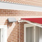 vidaXL Auvent Rétractable Rouge 350 x 250 cm Tissu et acier