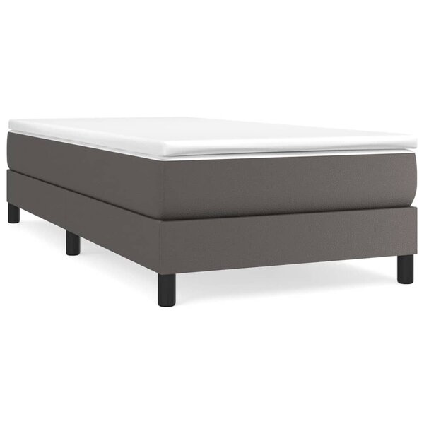 vidaXL Cadre de lit gris 90x200 cm similicuir