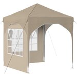 vidaXL Tente de fête pop-up 192 x 192 x 245 cm Crème