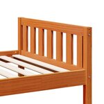vidaXL Lit pour enfants sans matelas cire marron 90x200 cm pin massif