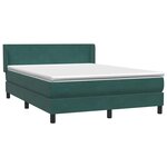vidaXL Sommier à lattes de lit et matelas vert foncé 160x220cm velours