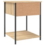 vidaXL Tables de chevet 2 Pièces chêne sonoma 44x45x58 cm bois ingénierie