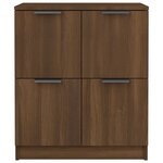 vidaXL Buffets 2 Pièces chêne marron 60x30x70 cm Bois d'ingénierie