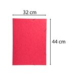 Chemise 3 Rabats et élastique Carte 600g A3 Rouge EXACOMPTA