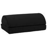 vidaXL Coussin de repose-pieds Uni Noir 44 x 29 x 17 cm