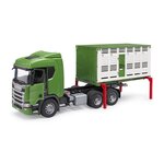 Bruder 03548 - Camion de transport d'animaux Scania Super 560R avec 1 bœuf
