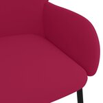 vidaXL Chaises à manger lot de 2 Rouge bordeaux Velours