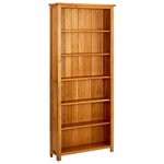 vidaXL Bibliothèque à 6 étagères 80x22 5x180 cm Bois de chêne massif