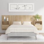 vidaXL Tête de lit avec armoires Chêne sonoma Bois d'ingénierie