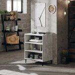 vidaXL Buffet gris béton 57x35x70 cm bois d'ingénierie