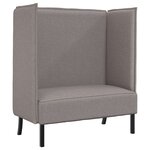 vidaXL Canapé à Haut Dossier 101cm Taupe tissu