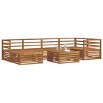 vidaXL Ensemble de canapés d'extérieur 7 Pièces Naturel