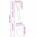 vidaXL Pelle Noir 68 5 cm Acier Émaillé et Bois Massif