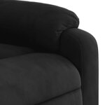 vidaXL Fauteuil inclinable de massage noir tissu microfibre
