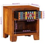 vidaXL Table de chevet 2 Pièces 40x35x45 cm bois d'acacia massif