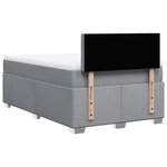 vidaXL Sommier à lattes de lit avec matelas Gris clair 120x200cm Tissu