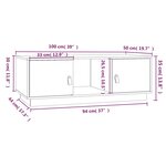 vidaXL Table basse Blanc 100x50x35 cm Bois massif de pin