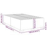 vidaXL Cadre de lit sans matelas blanc 120x200 cm similicuir