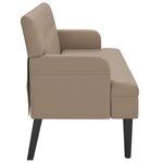 vidaXL Banc avec dossier cappuccino 112x65 5x75 cm similicuir