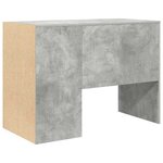 vidaXL Bureau Gris béton 102 x 50 x 75 cm Bois d'ingénierie