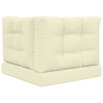 vidaXL Coussin de canapé d'extérieur 3 Pièces Crème Polyester