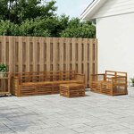 vidaXL Ensemble de canapés d'extérieur 7 pc Naturel