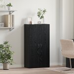 vidaXL Cabinet de Bureau Chêne noir 60 x 32 x 115 cm Bois d'ingénierie