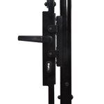 vidaXL Portillon double porte avec dessus à pointe Acier 3x2 m Noir