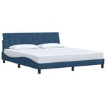 vidaXL Cadre de lit sans matelas Hanko bleu 180x200 cm tissu