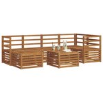 vidaXL Ensemble de canapés d'extérieur 7 pc Naturel Polyester