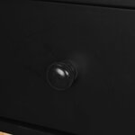 vidaXL Table de chevet 2 Pièces Bois de pin massif 40 x 30 x 61 cm Noir