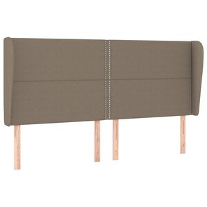 vidaXL Tête de lit avec oreilles Taupe 183x23x118/128 cm Tissu