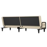 vidaXL Canapé-lit avec accoudoirs crème tissu