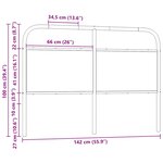 vidaXL Tête de lit chêne sonoma 135 cm acier et bois d'ingénierie