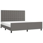 vidaXL Cadre de lit sans matelas gris 160x200 cm similicuir