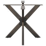 vidaXL Pied de table à manger en forme d'araignée noir 85 x 85 x (72-73) cm en acier