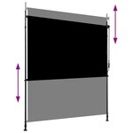 vidaXL Store roulant d'extérieur 200 x 270 cm Anthracite