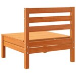 vidaXL Canapés de jardin sans accoudoirs 2 Pièces cire marron bois massif